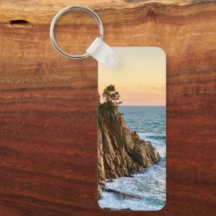 Spanish Coast, rocky beach Planner Key Ring