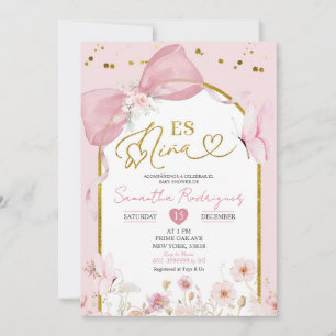 Spanish Coquette Blush Pink Butterfly Es Nina Invitation