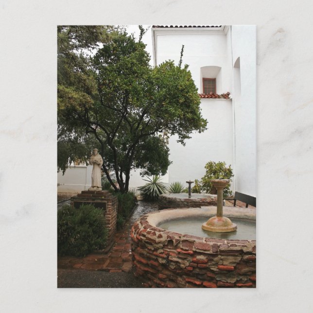 Spanish Courtyard Announcement Postcard (Front)