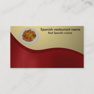 Spanish cuisine business card