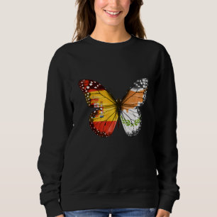 Spanish Cypriot Flag Butterfly Sweatshirt