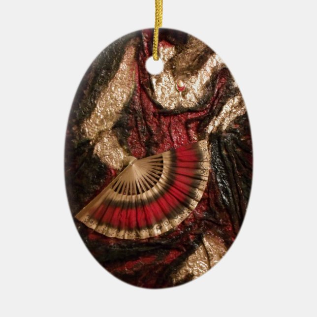 Spanish Dancer Ceramic Tree Decoration (Front)