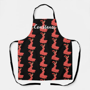 Spanish Dancer Flamenco Custom Name Apron