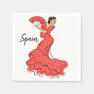Spanish Dancer Flamenco Napkin