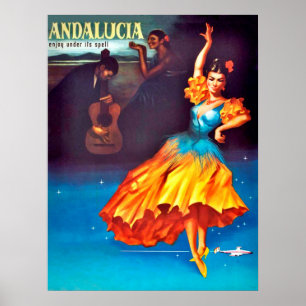 Spanish dancer in Andalusia, Spain Poster