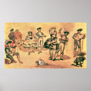 Spanish Dancers, 1862 Poster