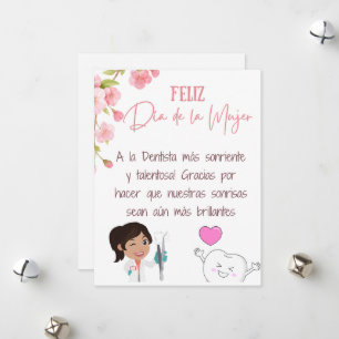 Spanish Dentist Happy women's Day Card