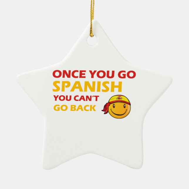 Spanish designs ceramic tree decoration (Front)