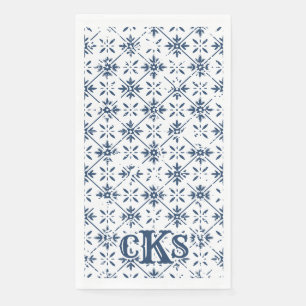 Spanish Distressed Tile   Guest Bath Paper Towels Napkin