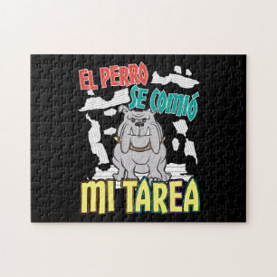 Spanish Dog Ate My Homework - Perro Tarea Jigsaw Puzzle