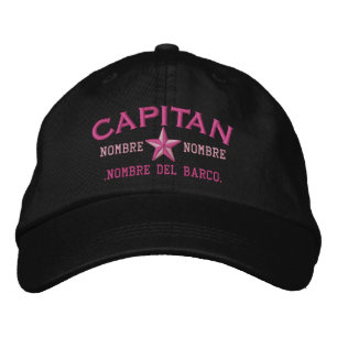 SPANISH El Capitan Nombre del barco y su nombre Embroidered Hat