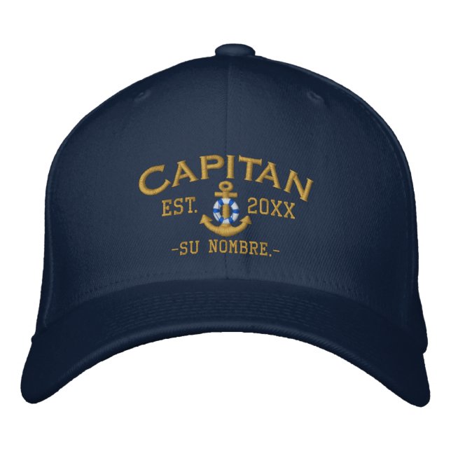 SPANISH El Capitan Personalised Embroidered Hat (Front)