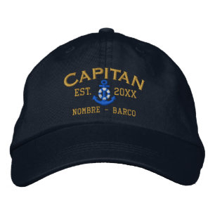SPANISH El Capitan Style Easy to Personalise Embroidered Hat