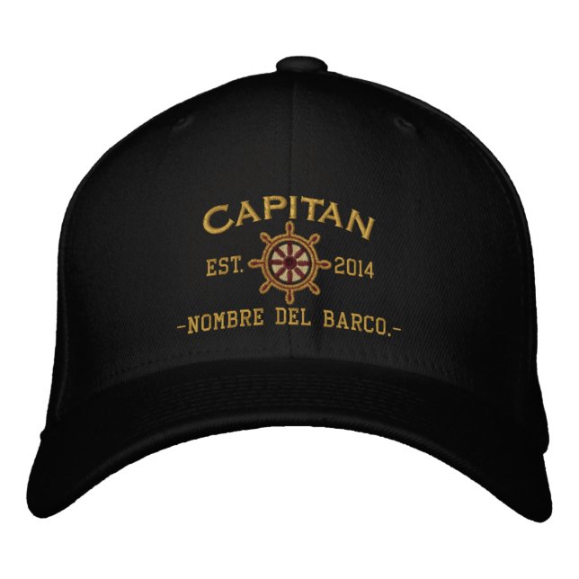 SPANISH El Capitan Su ubicación Nombre del barco. Embroidered Hat (Front)