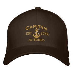 SPANISH El Capitan Your Name and Year Embroidered Hat