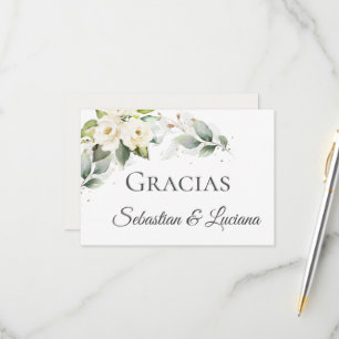 Spanish Elegant Wedding Thank you RSVP Card