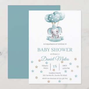 Spanish Elephant Baby Shower Invitation