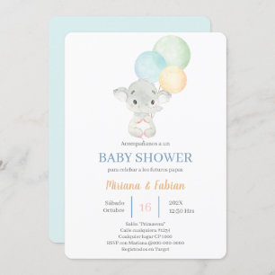 Spanish Elephant Baby Shower Invitation