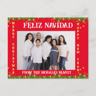 SPANISH ENGLISH CUSTOM CHRISTMAS PHOTO CARD