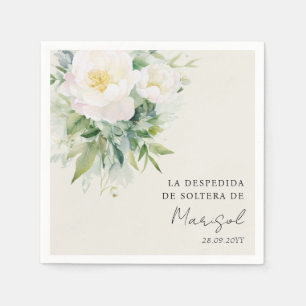 Spanish English Despedida de Soltera Bridal Shower Napkin