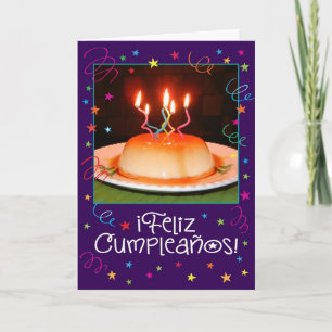 Spanish/English "Flan-tastico" Birthday Card