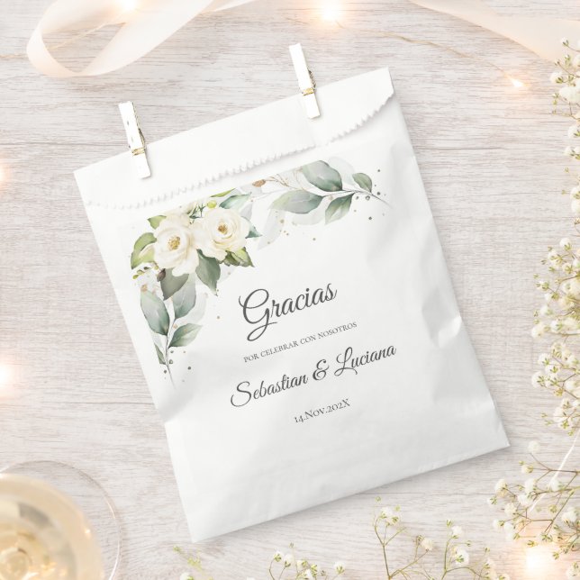 Spanish Eucalyptus Wedding Favour Bags (Clipped)