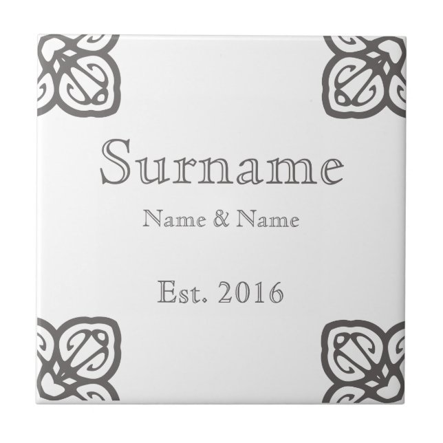 Spanish Family Name Sign Tile (Front)