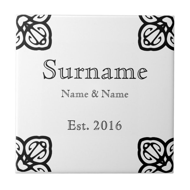 Spanish Family Name Sign Tile (Front)