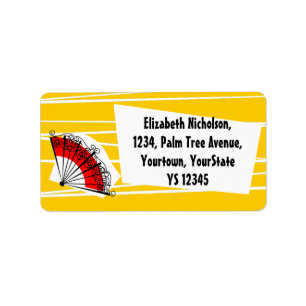 Spanish Fan address label