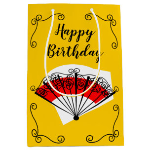 Spanish Fan Corners Birthday medium Gift Bag