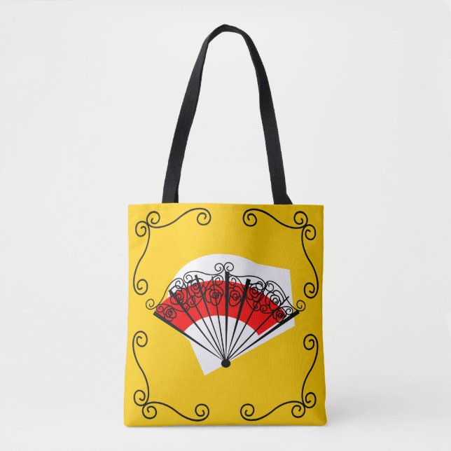 Spanish Fan Corners multi back all over tote Bag (Front)