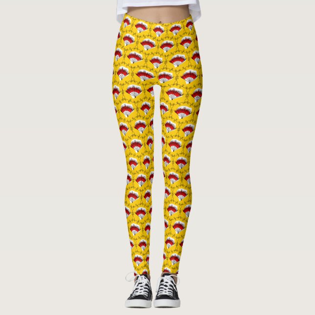 Spanish Fan Corners Multi leggings (Front)