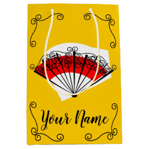 Spanish Fan Corners Name medium Gift Bag
