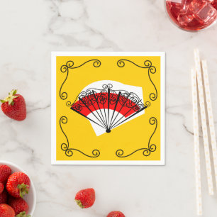 Spanish Fan Corners paper napkin