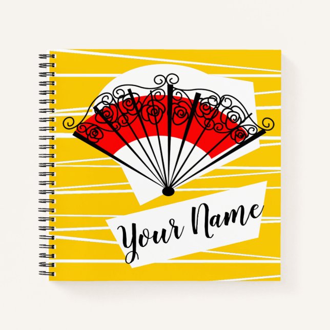 Spanish Fan Name notebook square (Front)