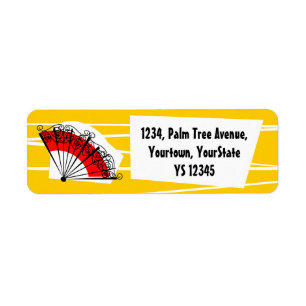 Spanish Fan return address label