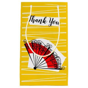 Spanish Fan Thank You small Gift Bag