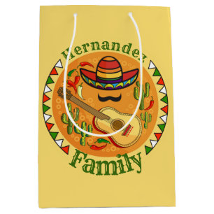 Spanish Fiesta Personalised NAME Fun Cinco De Mayo Medium Gift Bag