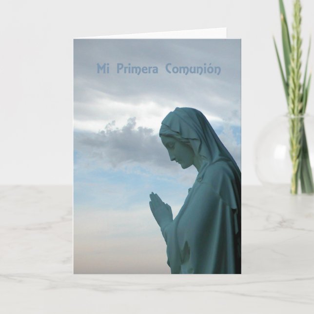 Spanish First Communion, Felicidades Primera Comun Card (Front)