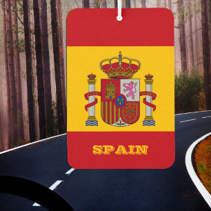 Spanish Flag Car Air Freshener, Spain Car Air Freshener