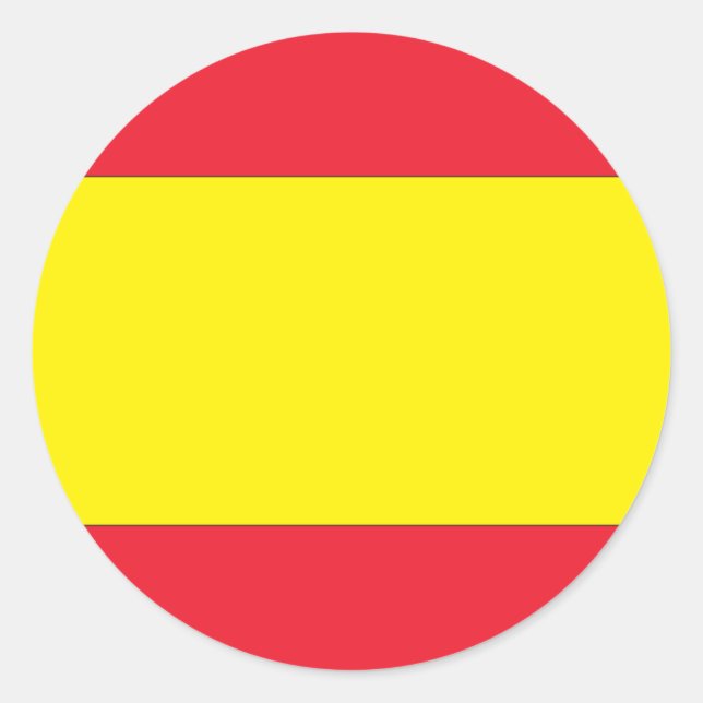 Spanish Flag Classic Round Sticker (Front)
