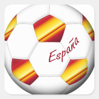 Spanish flag colors square sticker