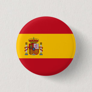 Spanish Flag, Flag of Spain 3 Cm Round Badge