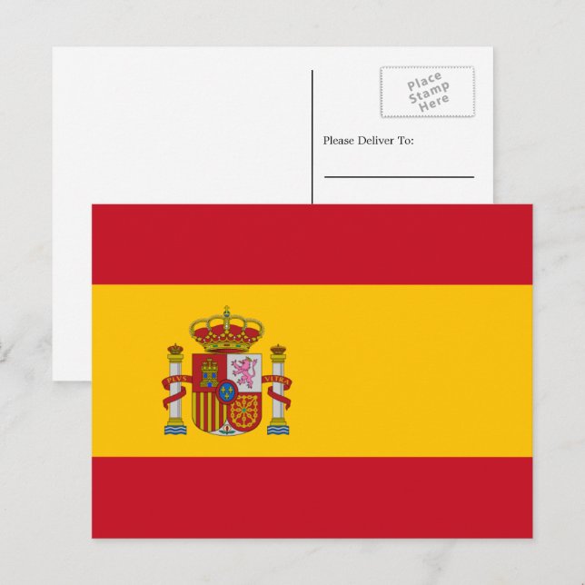 Spanish Flag, Flag of Spain Postcard (Front/Back)