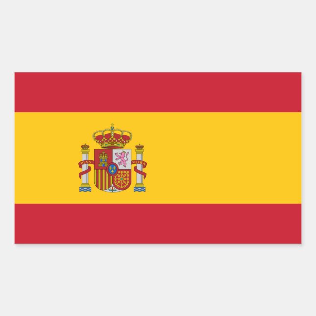 Spanish Flag, Flag of Spain Rectangular Sticker (Front)