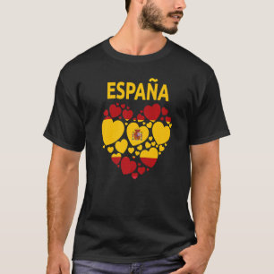 Spanish Flag Heart Idea For Women & Kids Spain Fla T-Shirt