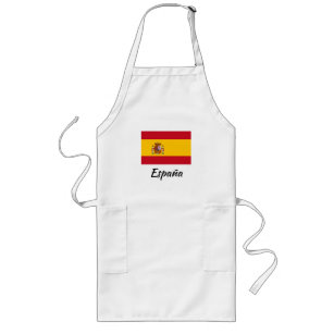 Spanish flag kitchen cooking apron for men & women