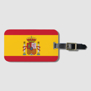 Spanish flag luggage tag