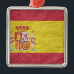 Spanish Flag Metal Tree Decoration<br><div class="desc">The Funniest Ornaments,  T-shirts,  Hoodies,  Stickers,  Buttons and Novelty gifts from http://www.Shirtuosity.com.</div>