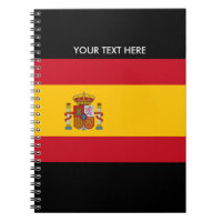 Spanish flag of Spain custom spiral notebook